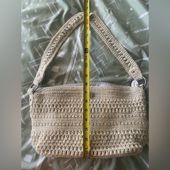 The Sak Tan Crochet Shoulder Bag purse - Picture 7 of 9